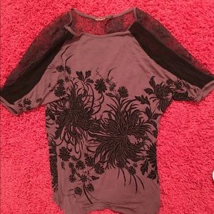 Free people lace tunic open back